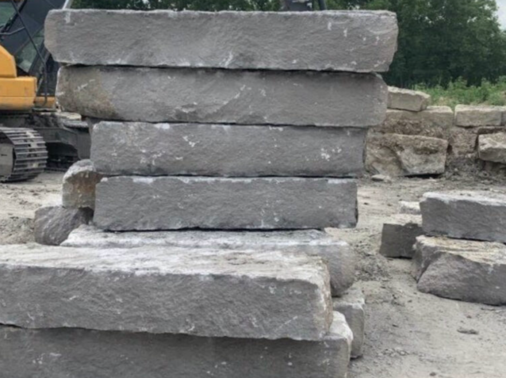 Gray Split Limestone Block